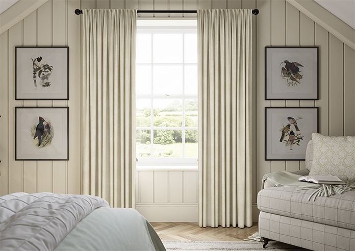 Florence Faux Suede, Stone - Made to Measure Curtains - Image 3